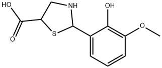 2-(2-Hydroxy-3-methoxy-phenyl)-thiazolidine-5-carboxylic acid Struktur