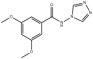 3,5-dimethoxy-N-(1,2,4-triazol-4-yl)benzamide Struktur