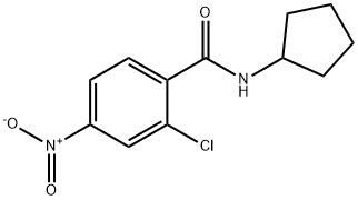 2-Chloro-N-cyclopentyl-4-nitrobenzamide Struktur