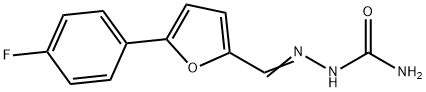 (E)-2-((5-(4-fluorophenyl)furan-2-yl)methylene)hydrazine-1-carboxamide Struktur