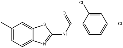 2,4-dichloro-N-(6-methylbenzo[d]thiazol-2-yl)benzamide Struktur