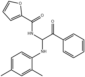 N-[1-(2,4-dimethylanilino)-2-oxo-2-phenylethyl]furan-2-carboxamide Struktur