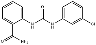 2-[(3-chlorophenyl)carbamoylamino]benzamide Struktur