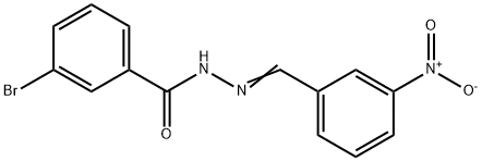 3-bromo-N'-[(E)-(3-nitrophenyl)methylidene]benzohydrazide Struktur