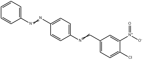 N-(4-chloro-3-nitrobenzylidene)-4-(phenyldiazenyl)aniline Struktur