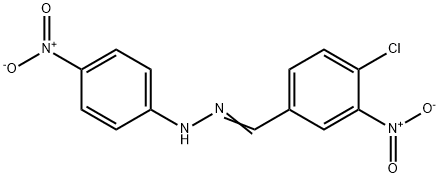 1-(4-chloro-3-nitrobenzylidene)-2-(4-nitrophenyl)hydrazine Struktur