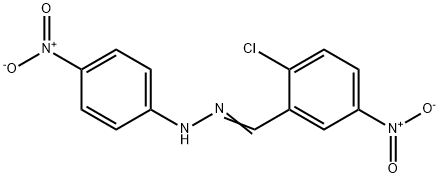 1-(2-chloro-5-nitrobenzylidene)-2-(4-nitrophenyl)hydrazine Struktur