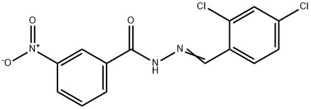 N'-(2,4-dichlorobenzylidene)-3-nitrobenzohydrazide Struktur