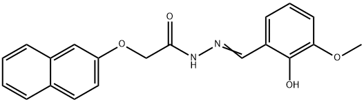 N'-[(E)-(2-hydroxy-3-methoxyphenyl)methylidene]-2-(naphthalen-2-yloxy)acetohydrazide Struktur