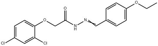 2-(2,4-dichlorophenoxy)-N'-[(E)-(4-ethoxyphenyl)methylidene]acetohydrazide Struktur