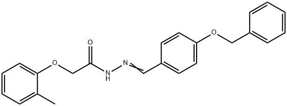 N'-[4-(benzyloxy)benzylidene]-2-(2-methylphenoxy)acetohydrazide Struktur