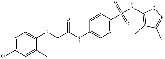 2-(4-chloro-2-methylphenoxy)-N-(4-(N-(3,4-dimethylisoxazol-5-yl)sulfamoyl)phenyl)acetamide Struktur