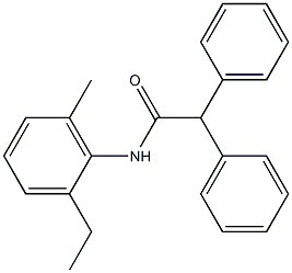 N-(2-ethyl-6-methylphenyl)-2,2-diphenylacetamide Struktur