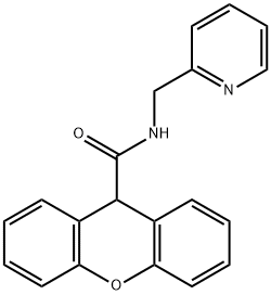 N-(pyridin-2-ylmethyl)-9H-xanthene-9-carboxamide Struktur