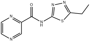 N-(5-ethyl-1,3,4-thiadiazol-2-yl)pyrazine-2-carboxamide Struktur