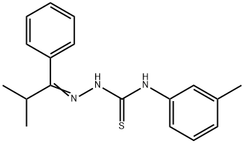 2-methyl-1-phenyl-1-propanone N-(3-methylphenyl)thiosemicarbazone Struktur