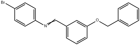 N-[3-(benzyloxy)benzylidene]-4-bromoaniline Struktur