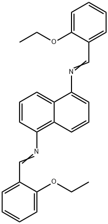 N,N'-bis(2-ethoxybenzylidene)-1,5-naphthalenediamine Struktur