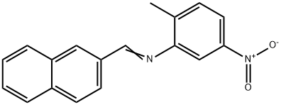 (2-methyl-5-nitrophenyl)(2-naphthylmethylene)amine Struktur