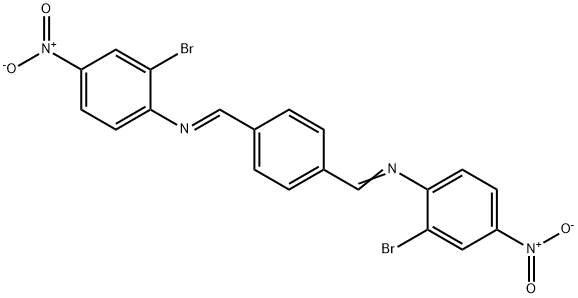 N,N'-[1,4-phenylenedi(methylylidene)]bis(2-bromo-4-nitroaniline) Struktur