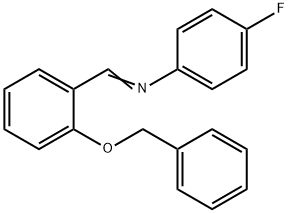 N-[2-(benzyloxy)benzylidene]-4-fluoroaniline Struktur