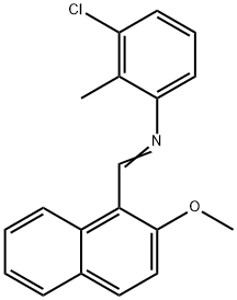 (3-chloro-2-methylphenyl)[(2-methoxy-1-naphthyl)methylene]amine Struktur