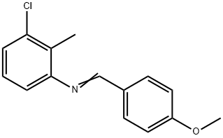 (3-chloro-2-methylphenyl)(4-methoxybenzylidene)amine Struktur