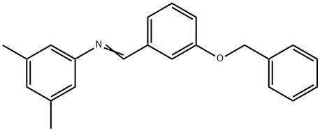 N-[3-(benzyloxy)benzylidene]-3,5-dimethylaniline Struktur