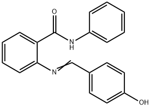 2-[(4-hydroxybenzylidene)amino]-N-phenylbenzamide Struktur