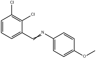 N-(2,3-dichlorobenzylidene)-4-methoxyaniline Struktur