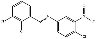 (4-chloro-3-nitrophenyl)(2,3-dichlorobenzylidene)amine Struktur