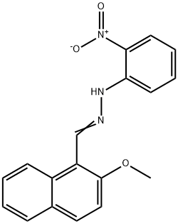 1-[(2-methoxy-1-naphthyl)methylene]-2-(2-nitrophenyl)hydrazine Struktur