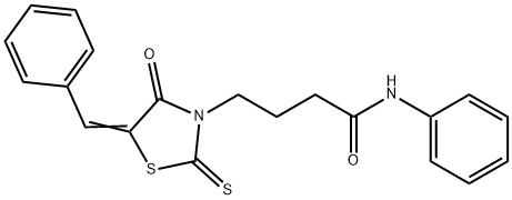 (Z)-4-(5-benzylidene-4-oxo-2-thioxothiazolidin-3-yl)-N-phenylbutanamide|WAY-297655