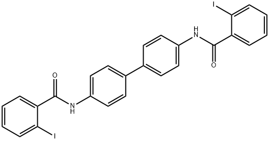 N,N'-4,4'-biphenyldiylbis(2-iodobenzamide) Struktur