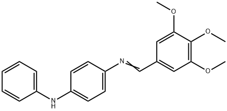 N-phenyl-N'-(3,4,5-trimethoxybenzylidene)-1,4-benzenediamine Struktur