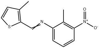 (2-methyl-3-nitrophenyl)[(3-methyl-2-thienyl)methylene]amine Struktur