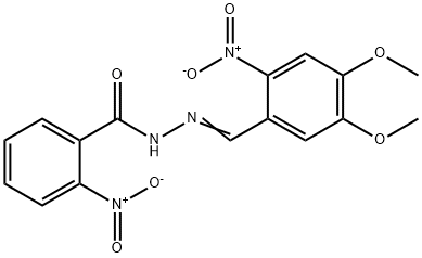 N'-(4,5-dimethoxy-2-nitrobenzylidene)-2-nitrobenzohydrazide Struktur