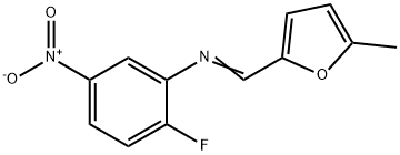 (2-fluoro-5-nitrophenyl)[(5-methyl-2-furyl)methylene]amine Struktur