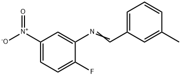 (2-fluoro-5-nitrophenyl)(3-methylbenzylidene)amine Struktur