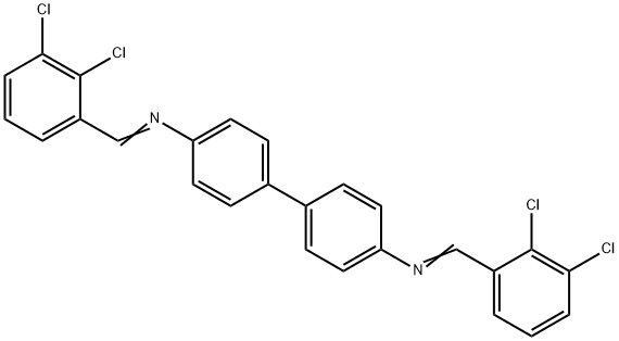 N,N'-bis(2,3-dichlorobenzylidene)-4,4'-biphenyldiamine Struktur