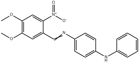 N-(4,5-dimethoxy-2-nitrobenzylidene)-N'-phenyl-1,4-benzenediamine Struktur