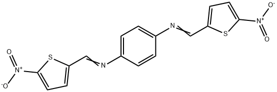 N,N'-bis[(5-nitro-2-thienyl)methylene]-1,4-benzenediamine Struktur