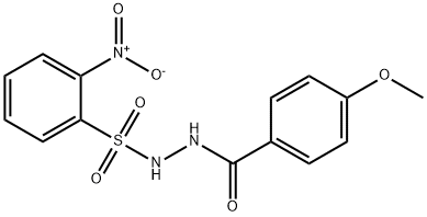 4-methoxy-N'-[(2-nitrophenyl)sulfonyl]benzohydrazide Struktur