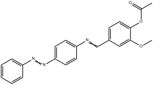 2-methoxy-4-({[4-(phenyldiazenyl)phenyl]imino}methyl)phenyl acetate Struktur