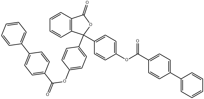 (3-oxo-1,3-dihydro-2-benzofuran-1,1-diyl)bis(4,1-phenylene) di(4-biphenylcarboxylate) Struktur