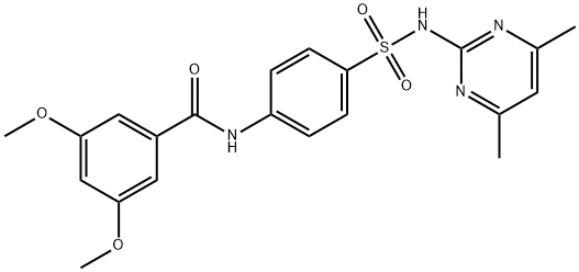 N-(4-(N-(4,6-dimethylpyrimidin-2-yl)sulfamoyl)phenyl)-3,5-dimethoxybenzamide Struktur