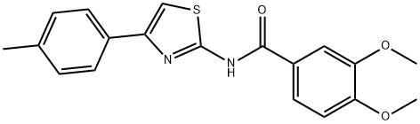 3,4-dimethoxy-N-(4-(p-tolyl)thiazol-2-yl)benzamide Struktur