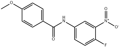 N-(4-fluoro-3-nitrophenyl)-4-methoxybenzamide Struktur