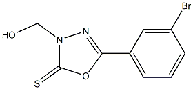 5-(3-bromophenyl)-3-(hydroxymethyl)-1,3,4-oxadiazole-2-thione Struktur