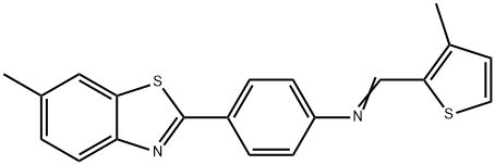 4-(6-methyl-1,3-benzothiazol-2-yl)-N-[(3-methyl-2-thienyl)methylene]aniline Struktur